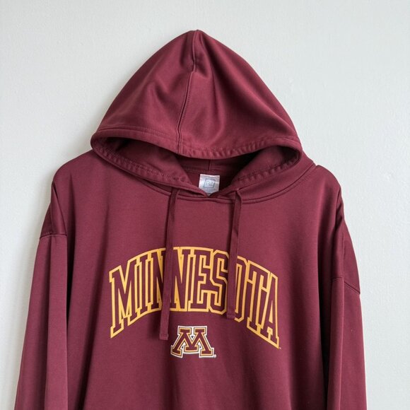 ProEdge - Unisex - Minnesota Hoodie - Maroon Gold Logo - College Pullover - 2XL - Picture 2 of 6